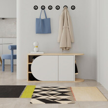 Kingakapp Hanah Home Nova, 100 prots. melamiiniga kaetud puitlaastplaat, tamm/valge
