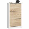 Kingakapp Akord, 28.5 x 60 x 113cm, valge/sonoma tamm