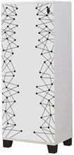 Kingakapp Kalune Design Filinta 801, 38 x 50 x 127 cm, valge/must