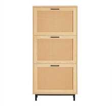 Jalanõudekapp Sobuy FSR155-N, 60 x 24 x 127 cm, heledapruun/must