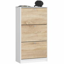 Kingakapp Akord, 28.5 x 60 x 113cm, valge/sonoma tamm