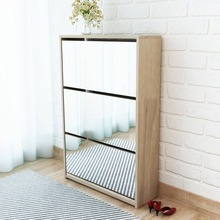 Kingakapp, 3 sahtlit peegliga, 63 x 17 x 102.5 cm, valge