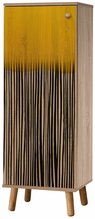 Kingakapp Kalune Design Vegas S 931, 38 x 50 x 135 cm, tamm/kollane