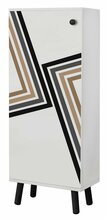 Kingakapp Kalune Design Vegas SB 961, 38 x 50 x 135 cm, valge/must