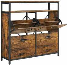 Kingakapp Vasagle LBS803B01, 98.3 x 30 x 95 cm, vintage pruun-must