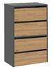 Kingakapp Modo X2, 36 x 60 x 88 cm, antratsiit/tamm