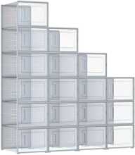 Kingakarpide komplekt Songmics, 18 tk, 35 x 25.2 x 19 cm, läbipaistev hall