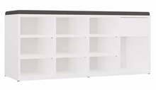 Kingakapp Cersanit TALLIN, 110 x 35 x 49 cm, valge/hall