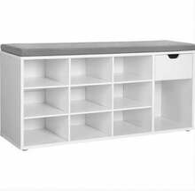 Jalatsiriiul Leobert LHS24W01, 30 x 104 x 48 cm, valge/hall