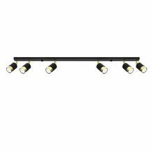 Laevalgusti Sollux NERO 6, 6xGU10, 40W, must/kuldne