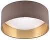 Laelamp Trio Locarno, LED, 3000 K, ø 30 cm, heledapruun