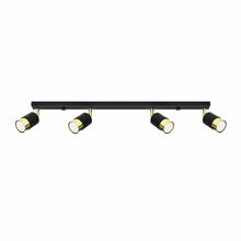 Laevalgusti Sollux NERO 4, 4xGU10, 40W, must/kuldne