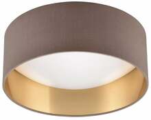 Laelamp Trio Locarno, LED, 3000 K, ø 30 cm, heledapruun