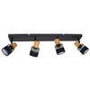 Pinnapealne laelamp Italux Coletta SPL-90110-4, 4xE14, 4W, must/puit