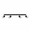 Laelamp Sollux NERO 4, 4xGU10, 40W, must/läikiv kroom