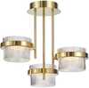 Laelamp Italux Tiara PND-77362-3-24W-GD, 3x24W, 3000K, kuldne/läbipaistev