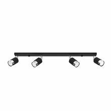 Laelamp Sollux NERO 4, 4xGU10, 40W, must/läikiv kroom