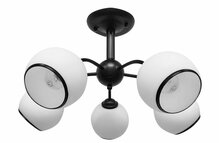 Laelamp Candellux Lighting Marinen, klaaskupliga, 40 W, E27, 56x56 cm, must/valge