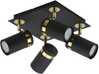 Laelamp Italux Verano SPL-2031-4, GU10, matt must/kuldne