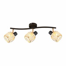 Laelamp Candellux Dubai, 93-30191, 3xE14, 40W, must/kuldne