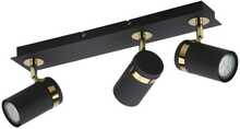 Laelamp Italux Verano SPL-2031-3, GU10, matt must/kuldne