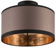 Laelamp Trio Davos, ø 30 cm, must/pruun, E14