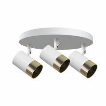 Laelamp Candellux Lighting Tobi, 3x15W, GU10, valge/kuldne