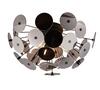 Laelamp Trio Discalgo, 3 x E14, max 40W, kroom, ø54 x 30 cm, matt must