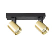 Laelamp Milagro Volf, 2xGU10, 10W, kuldne/must
