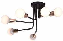 Rippvalgusti Candellux Spill, 6xE27, 60W, 230V, must/vask