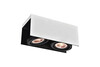 Laelamp GTV Verso, 31 cm x 14 cm x 13 cm, 2xGU10, IP20, valge/must