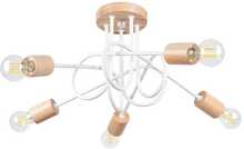Laelamp Sollux Ember SL.1475, 5xE27, 15W, valge/beež/puit