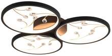 Laevalgusti Trio Groovy, 642110332, 30W, LED, 3000K, 3600lm, must/kuldne, ø62 x 6 cm