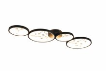 Laelamp LED Trio Groovy 642110432, 37W, 3000K, 4600 lm, must/kuldne, 95 x 6 x 40 cm