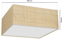 Laelamp Milagro Marshall, 3xE27, 60 W, valge/rattan