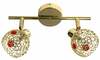 Laelamp Candellux Aron, 92-12111, 80 W, 2xG9, brass red crystal