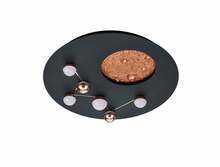 Laelamp LED Trio Zodiac 644810132, 43W, 2300+3000+4000K, 4300 lm, must, ø50 x 10 cm