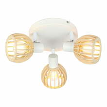 Laelamp Candellux Atarri, 3xE14, 25W, valge/beež