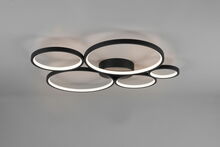 Lae LED valgusti Trio Rondo, 49W, 3000K, max 5800 lm, dimmerdatav, 59x53 cm, must
