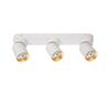Laelamp Milagro Andy, 3xGU10, 8W, 230V, valge/kuldne