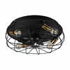 Laeventilaator Trio Trondheim, R61095032, 48 cm, 4 x E27, matt must, kaugjuhtimispuldiga