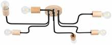 Laelamp Sollux Timbo SL.1670, 6xE27, 15W, must/beež/puit