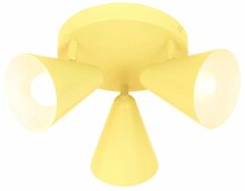 Laelamp Candellux Amor, 3xE14, 40 W, kollane, 34 x 34 cm