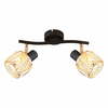 Laelamp Candellux Dubai, 28x9 cm, 2xE14, 40W, must/kuldne