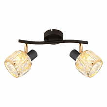 Laelamp Candellux Dubai, 28x9 cm, 2xE14, 40W, must/kuldne