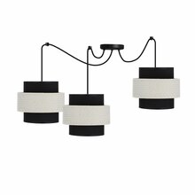 Laelamp Candellux Lighting Benta P, 33-17864, 3x40W, E27, must/kreem varjund