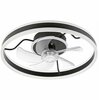 LED laevalgusti ventilaatoriga Lamkur Apollo, 49915, 1x38W, 3000K, 4000 lm, must