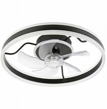 LED laevalgusti ventilaatoriga Lamkur Apollo, 49915, 1x38W, 3000K, 4000 lm, must
