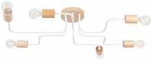 Laelamp Sollux Timbo SL.1666, 6xE27, 15W, 230V, valge/beež/puit