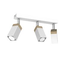 Laelamp Milagro Solo Sawn, 3xGU10, 40W, valge/puit